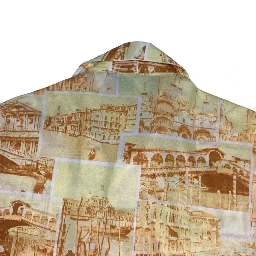Vintage 70s vanderbilt half sleeve button front colored shirt